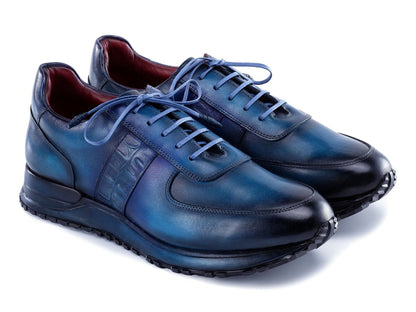 Paul Parkman Men's Turquoise And Purple Patina Sneakers (IdLp207tqp) Shoes by Paul Parkman – Don't Panic Shoes