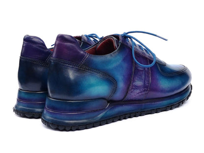Paul Parkman Men's Turquoise And Purple Patina Sneakers Shoes by Paul Parkman – Don't Panic Shoes