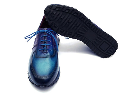 Paul Parkman Men's Turquoise And Purple Patina Sneakers Shoes by Paul Parkman – Don't Panic Shoes