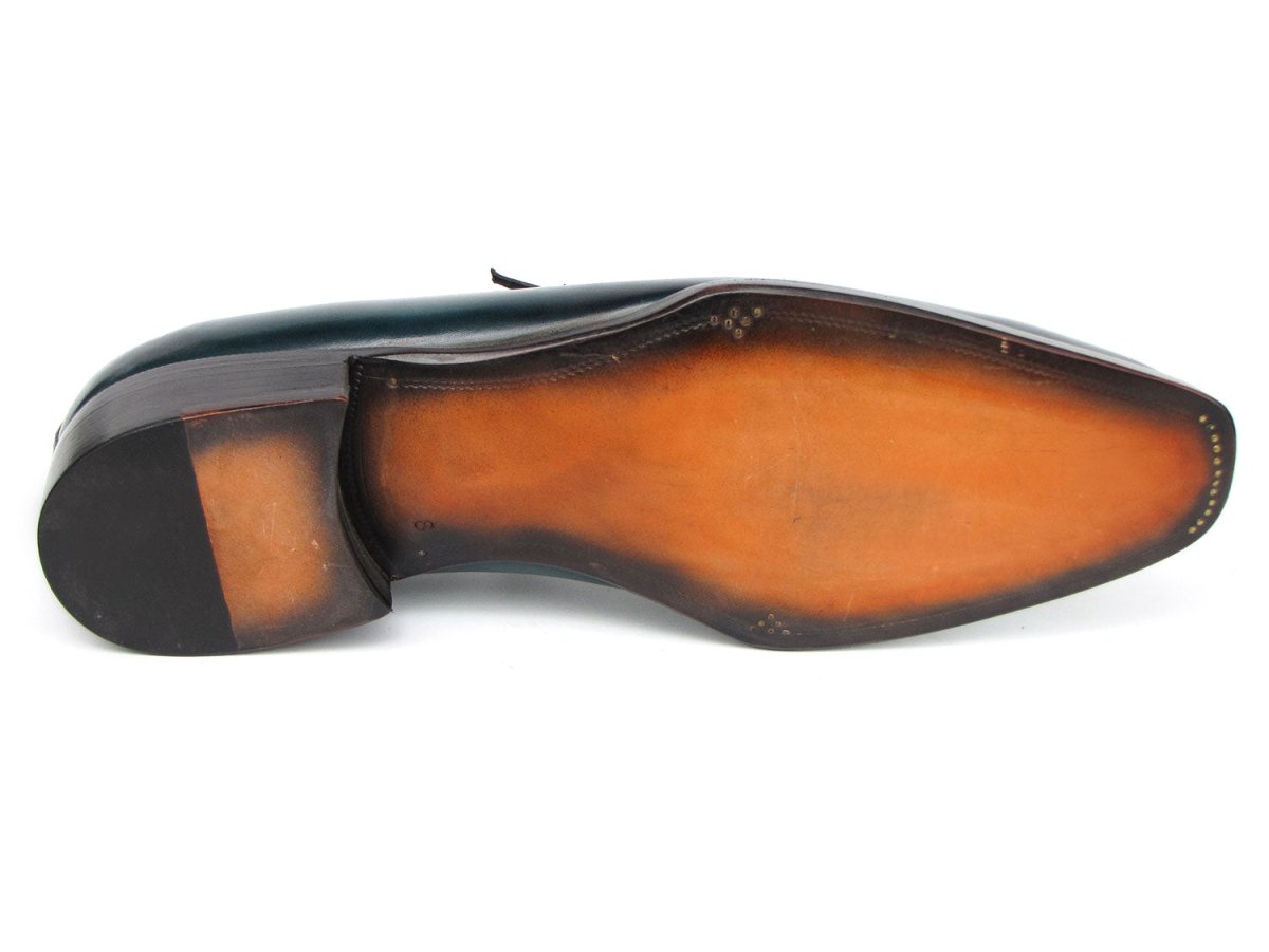 Paul Parkman Men's Turquoise Patina Handmade Loafers Shoes by Paul Parkman – Don't Panic Shoes