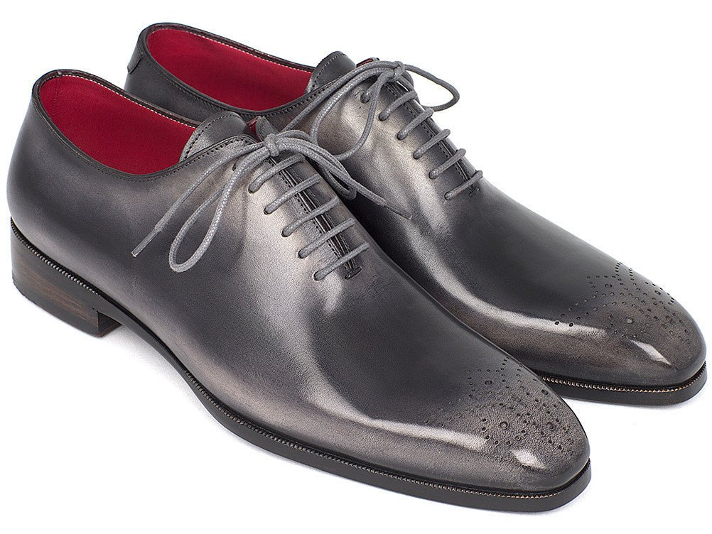 Paul Parkman Men's Wholecut Oxfords In Gray And Black Shoes by Paul Parkman – Don't Panic Shoes