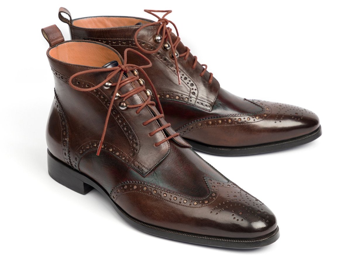 Paul Parkman Men's WIngtip Ankle Boots in Brown Shoes by Paul Parkman – Don't Panic Shoes