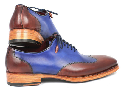 Paul Parkman Men's Wingtip Oxford Goodyear Welted Blue And Brown (Id81blu57) by Paul Parkman – Don't Panic Shoes