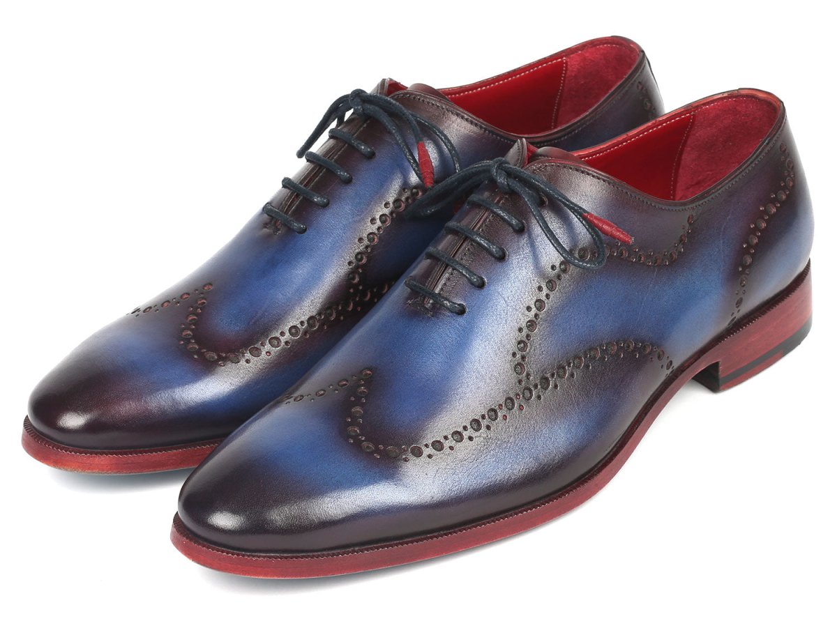 Paul Parkman Men's Wingtip Oxfords Blue And Purple (Id741 - Prp) by Paul Parkman – Don't Panic Shoes
