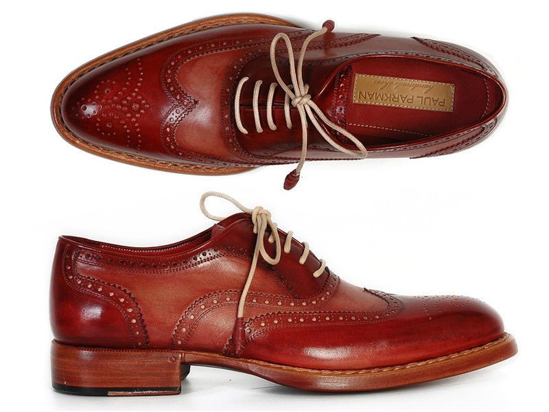 Paul Parkman Men's Wingtip Oxfords Bordeaux And Camel (Id027b) by Paul Parkman – Don't Panic Shoes