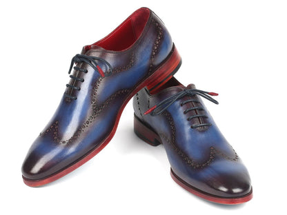 Paul Parkman Men's WIngtip Oxfords in Blue And Purple Shoes by Paul Parkman – Don't Panic Shoes