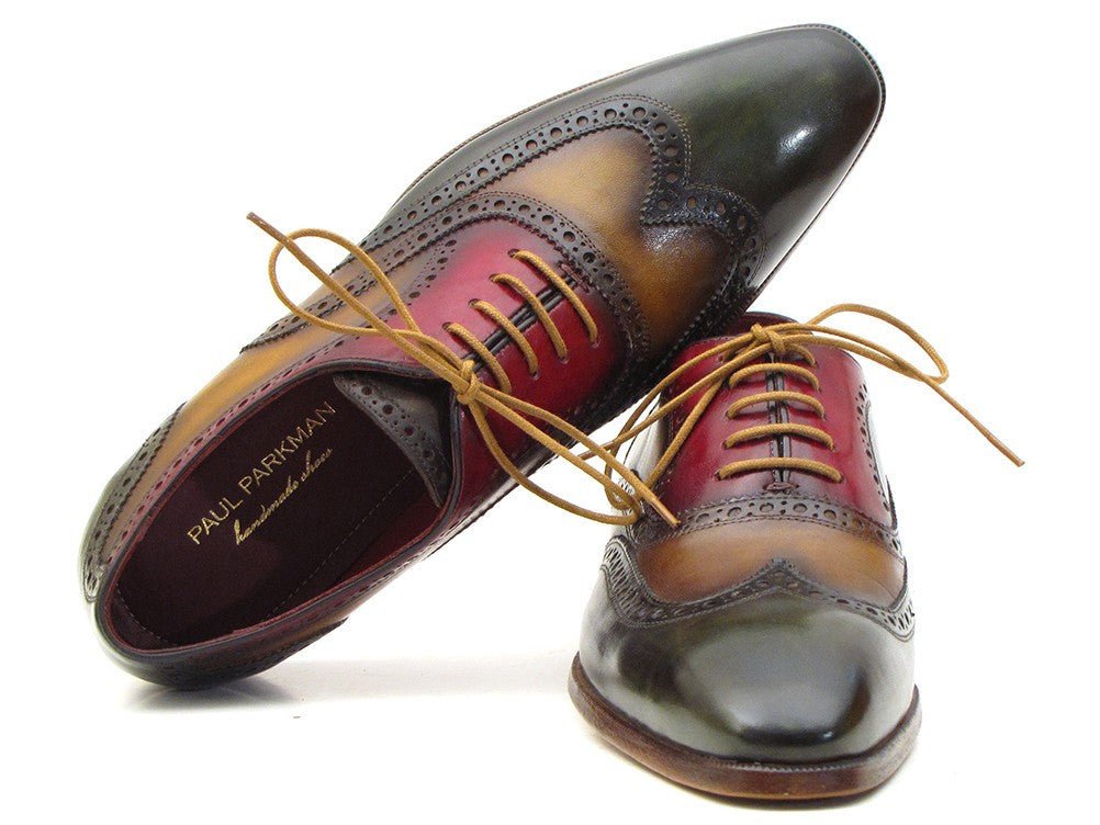Paul Parkman Men's WIngtip Oxfords in Green, Camel And Bordeaux Shoes by Paul Parkman – Don't Panic Shoes