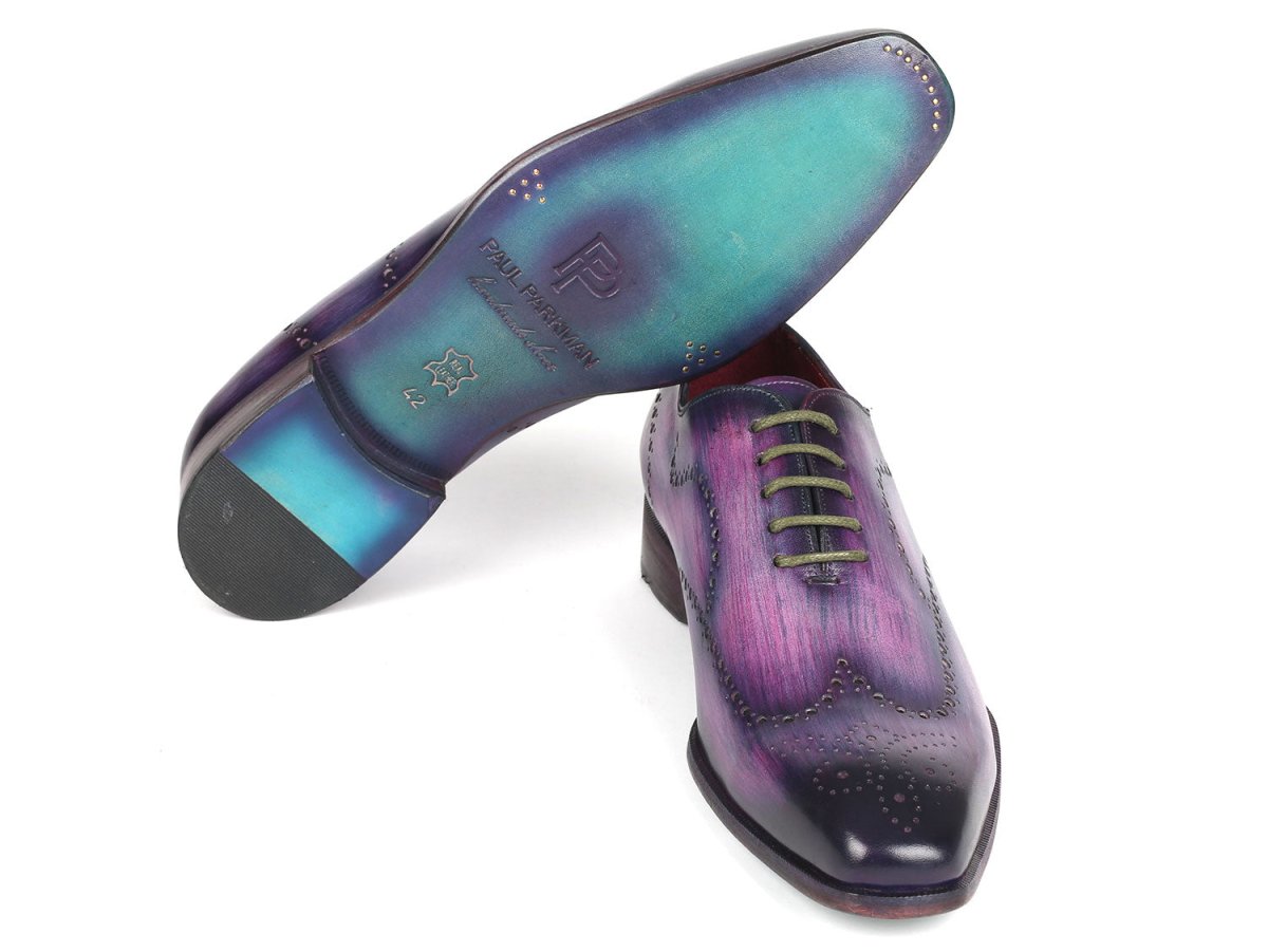 Paul Parkman Men's Wingtip Oxfords Purple (Id741 - R) Shoes by Paul Parkman – Don't Panic Shoes