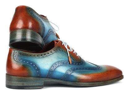 Paul Parkman Men's Wingtip Oxfords Turquoise And Tobacco (Id228 - Trq) Shoes by Paul Parkman – Don't Panic Shoes