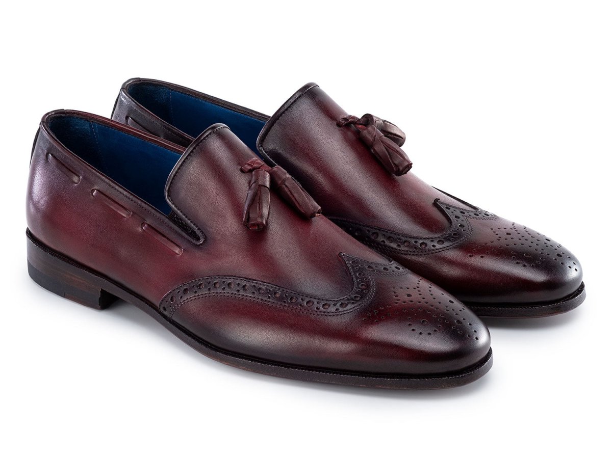 Paul Parkman Men's Wingtip Tassel Loafers Bordeaux (IdWl34 - Brd) by Paul Parkman – Don't Panic Shoes