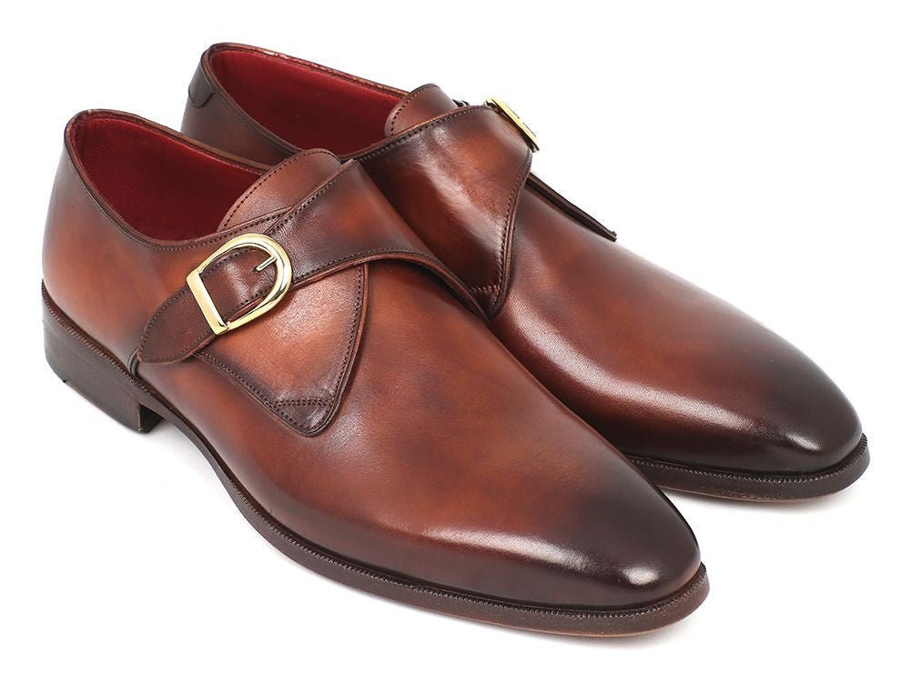 Paul Parkman Monkstrap Dress Shoes Brown And Camel (Id011b44) by Paul Parkman – Don't Panic Shoes