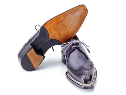 Paul Parkman Norwegian Welted Wingtip Derby Shoes Gray (Id8506 - Gry) by Paul Parkman – Don't Panic Shoes