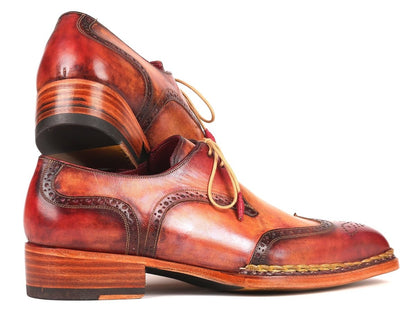 Paul Parkman Norwegian Welted Wingtip Derby Shoes Red And Camel (Id8506 - Cml) by Paul Parkman – Don't Panic Shoes