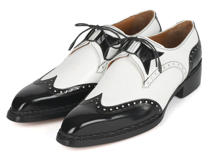 Paul Parkman Norwegian Welted Wingtip Men's Black And White Leather Custom Made Dress Shoes Shoes by Paul Parkman – Don't Panic Shoes