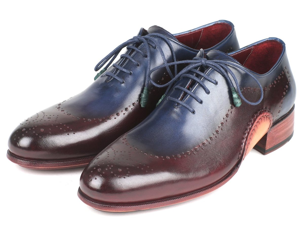 Paul Parkman Opanka Construction Blue And Bordeaux Oxfords (Id726 - Blu - Brd) by Paul Parkman – Don't Panic Shoes