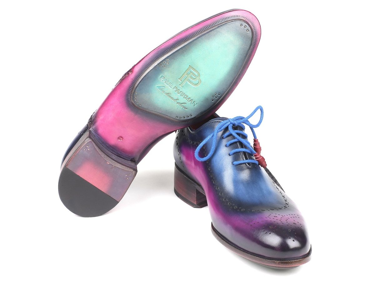 Paul Parkman Opanka Construction Blue And Purple Oxfords (Id726 - Blu - R) by Paul Parkman – Don't Panic Shoes