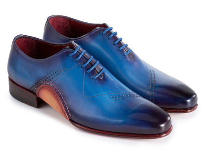 Paul Parkman Opanka Construction Blue Hand - Painted Oxfords (IdOpk66bl) by Paul Parkman – Don't Panic Shoes