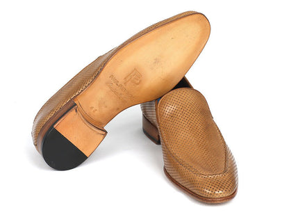Paul Parkman Perforated Leather Loafers Beige (Id874 - Bej) by Paul Parkman – Don't Panic Shoes