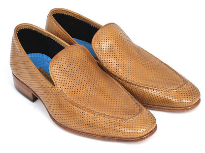 Paul Parkman Perforated Leather Loafers Beige (Id874 - Bej) by Paul Parkman – Don't Panic Shoes