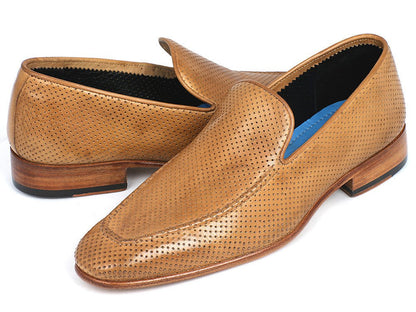 Paul Parkman Perforated Leather Loafers Beige (Id874 - Bej) by Paul Parkman – Don't Panic Shoes