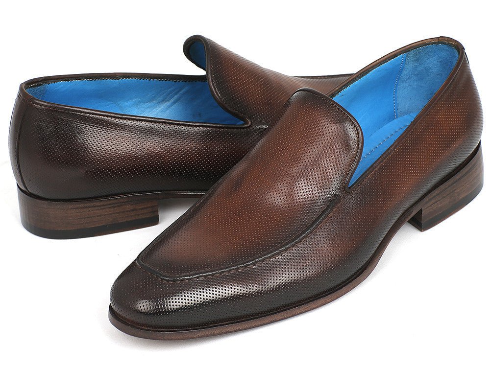 Paul Parkman Perforated Leather Loafers Brown (Id874 - Brw) by Paul Parkman – Don't Panic Shoes