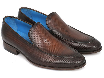 Paul Parkman Perforated Leather Loafers Brown (Id874 - Brw) by Paul Parkman – Don't Panic Shoes