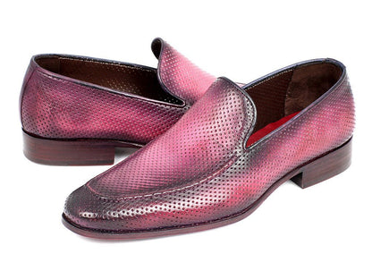 Paul Parkman Perforated Leather Loafers Purple (Id874 - Rp) by Paul Parkman – Don't Panic Shoes