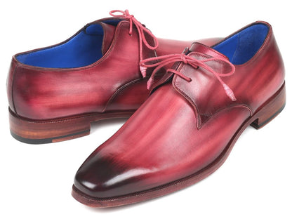 Paul Parkman Pink And Purple Hand - Painted Derby Shoes (Id326 - Pnp) by Paul Parkman – Don't Panic Shoes
