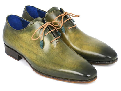 Paul Parkman Plain Toe Wholecut Oxfords Green Hanpainted Leather (Id755 - Grn) by Paul Parkman – Don't Panic Shoes