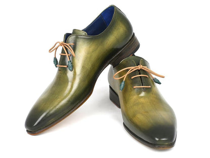 Paul Parkman Plain Toe Wholecut Oxfords Green Hanpainted Leather (Id755 - Grn) by Paul Parkman – Don't Panic Shoes