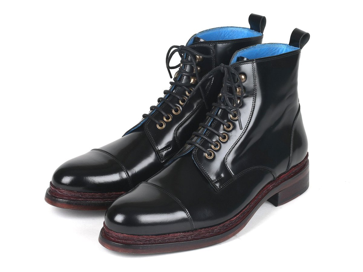 Paul Parkman Polished Leather Boots In Black Shoes by Paul Parkman – Don't Panic Shoes
