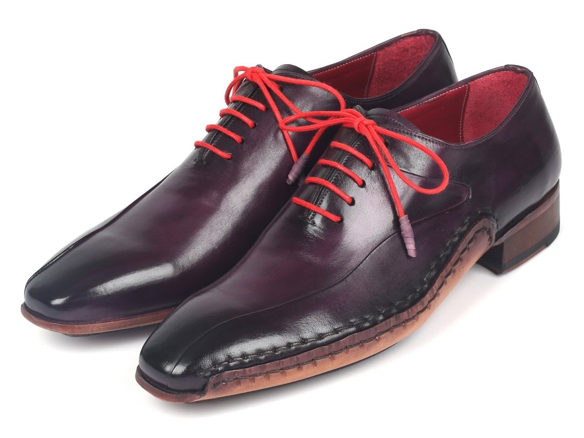 Paul Parkman Purple Leather Oxfords Side Hand - Sewn (Id018 - Prp) by Paul Parkman – Don't Panic Shoes