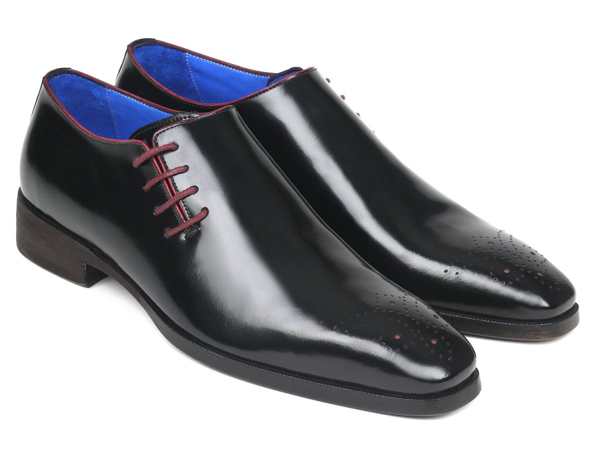 Paul Parkman Side Lace Oxfords Black Polished Leather (Id981x65) by Paul Parkman – Don't Panic Shoes