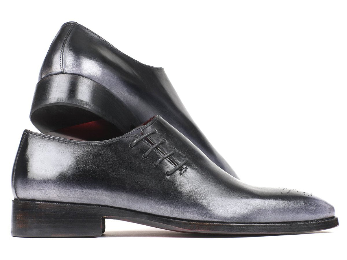 Paul Parkman Side Lace Oxfords Gray Burnished (Id857f25) by Paul Parkman – Don't Panic Shoes