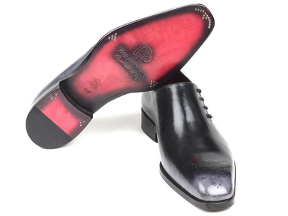 Paul Parkman Side Lace Oxfords Gray Burnished (Id857f25) by Paul Parkman – Don't Panic Shoes