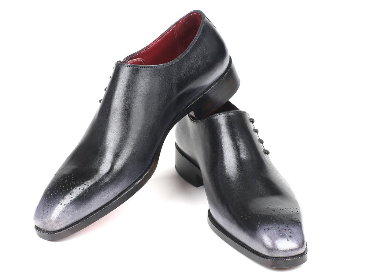 Paul Parkman Side Lace Oxfords Gray Burnished (Id857f25) by Paul Parkman – Don't Panic Shoes