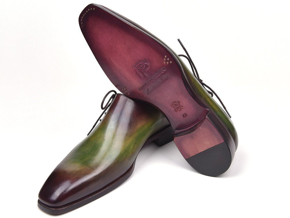 Paul Parkman Side Lace Oxfords Green And Bordeaux (Id885f74) by Paul Parkman – Don't Panic Shoes