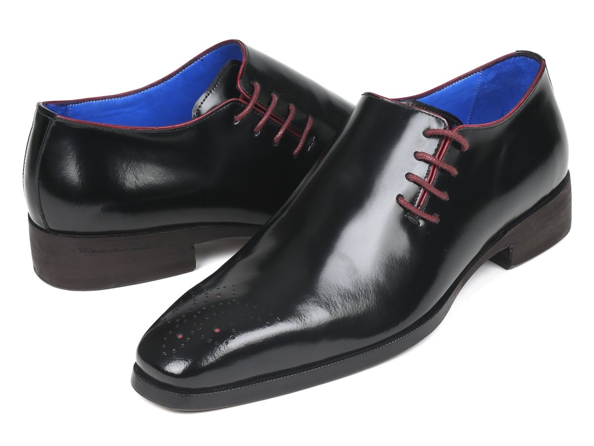 Paul Parkman Side Lace Polished Leather Oxfords In Black Shoes by Paul Parkman – Don't Panic Shoes