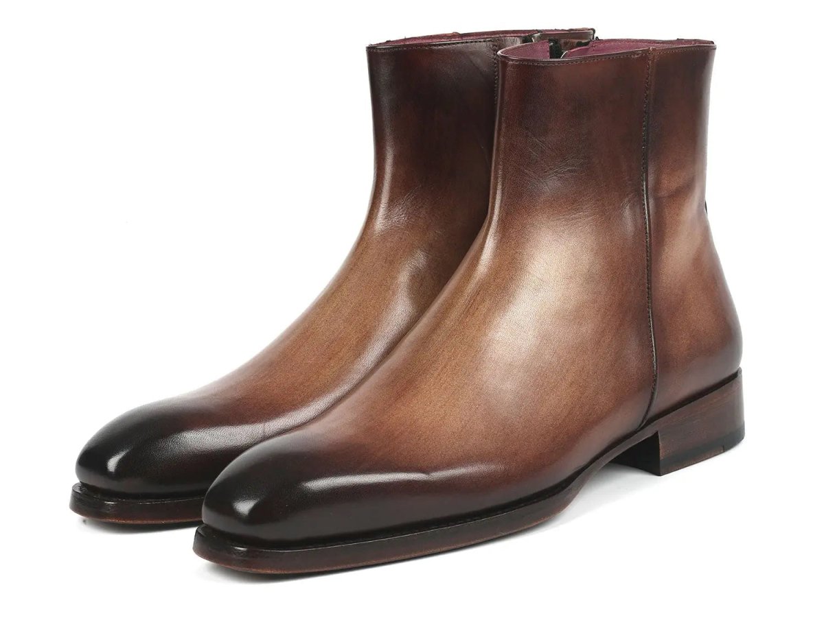 Paul Parkman Side Zipper Boots Goodyear Welted In Brown Burnished Shoes by Paul Parkman – Don't Panic Shoes
