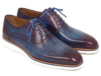 Paul Parkman Smart Casual Oxford Shoes For Men Blue And Purple (Id184snk - Blu) by Paul Parkman – Don't Panic Shoes