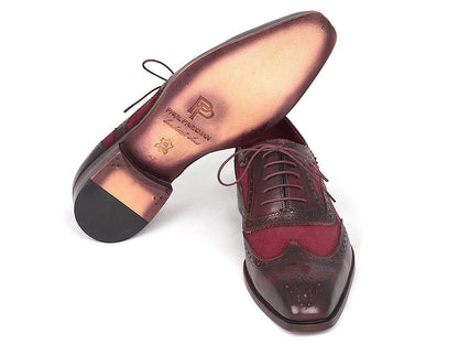 Paul Parkman Suede And Calfskin Men's Wingtip Oxfords Bordeaux (Id228brdsd) by Paul Parkman – Don't Panic Shoes