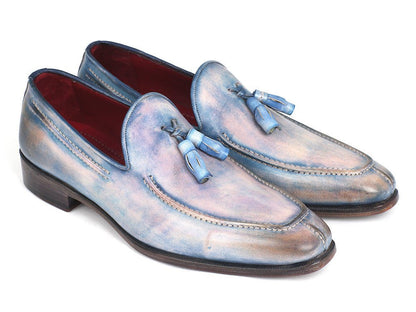 Paul Parkman Tassel Loafers Lila Hand - Painted (Id083 - Lil) by Paul Parkman – Don't Panic Shoes