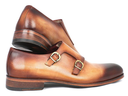 Paul Parkman Two Tone Double Monkstrap Shoes (IdHt54 - Cml) by Paul Parkman – Don't Panic Shoes