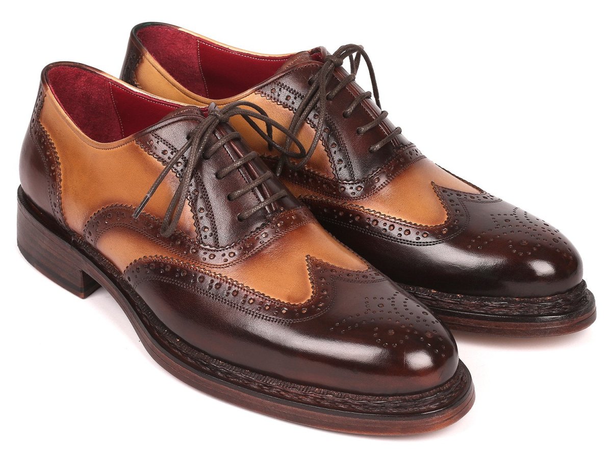 Paul Parkman Wingtip Oxfords Goodyear Welted Brown And Beige (Id027 - Bjbrw) by Paul Parkman – Don't Panic Shoes