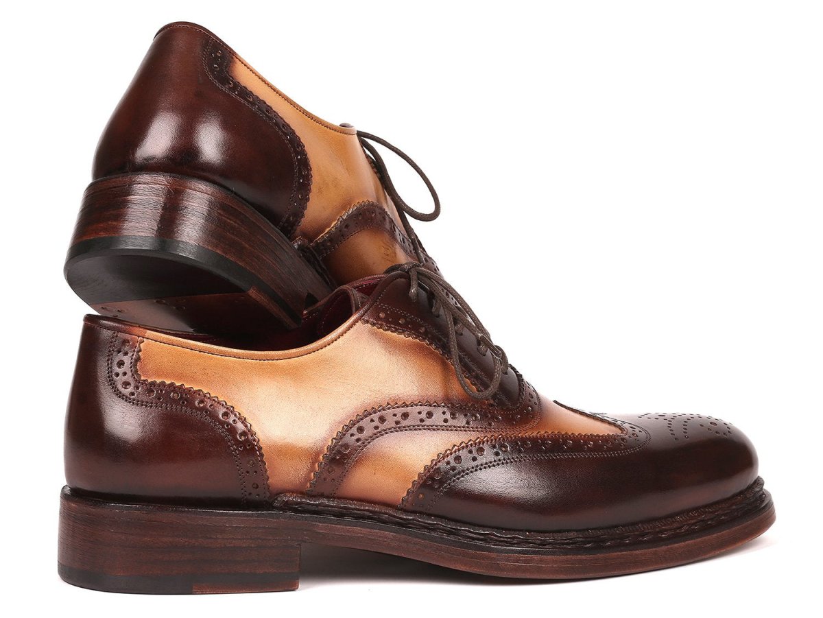 Paul Parkman Wingtip Oxfords Goodyear Welted Brown And Beige (Id027 - Bjbrw) by Paul Parkman – Don't Panic Shoes