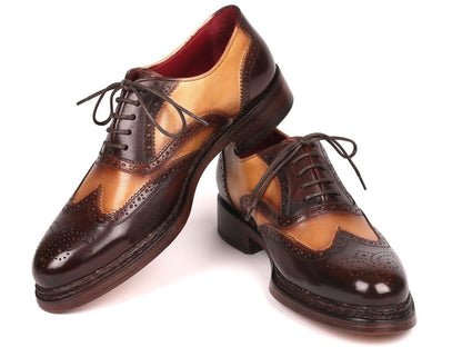 Paul Parkman Wingtip Oxfords Goodyear Welted Brown And Beige (Id027 - Bjbrw) by Paul Parkman – Don't Panic Shoes