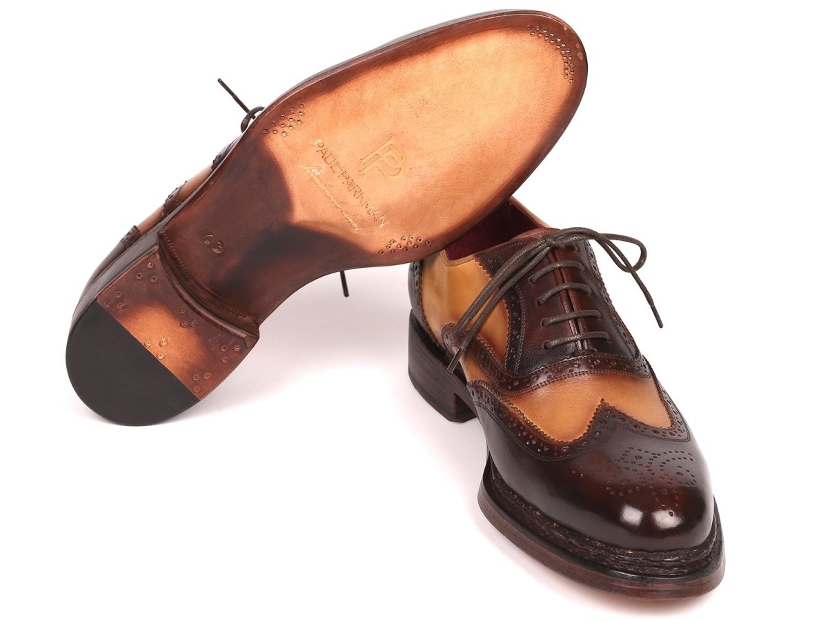 Paul Parkman WIngtip Oxfords Goodyear Welted in Brown And Beige Shoes by Paul Parkman – Don't Panic Shoes