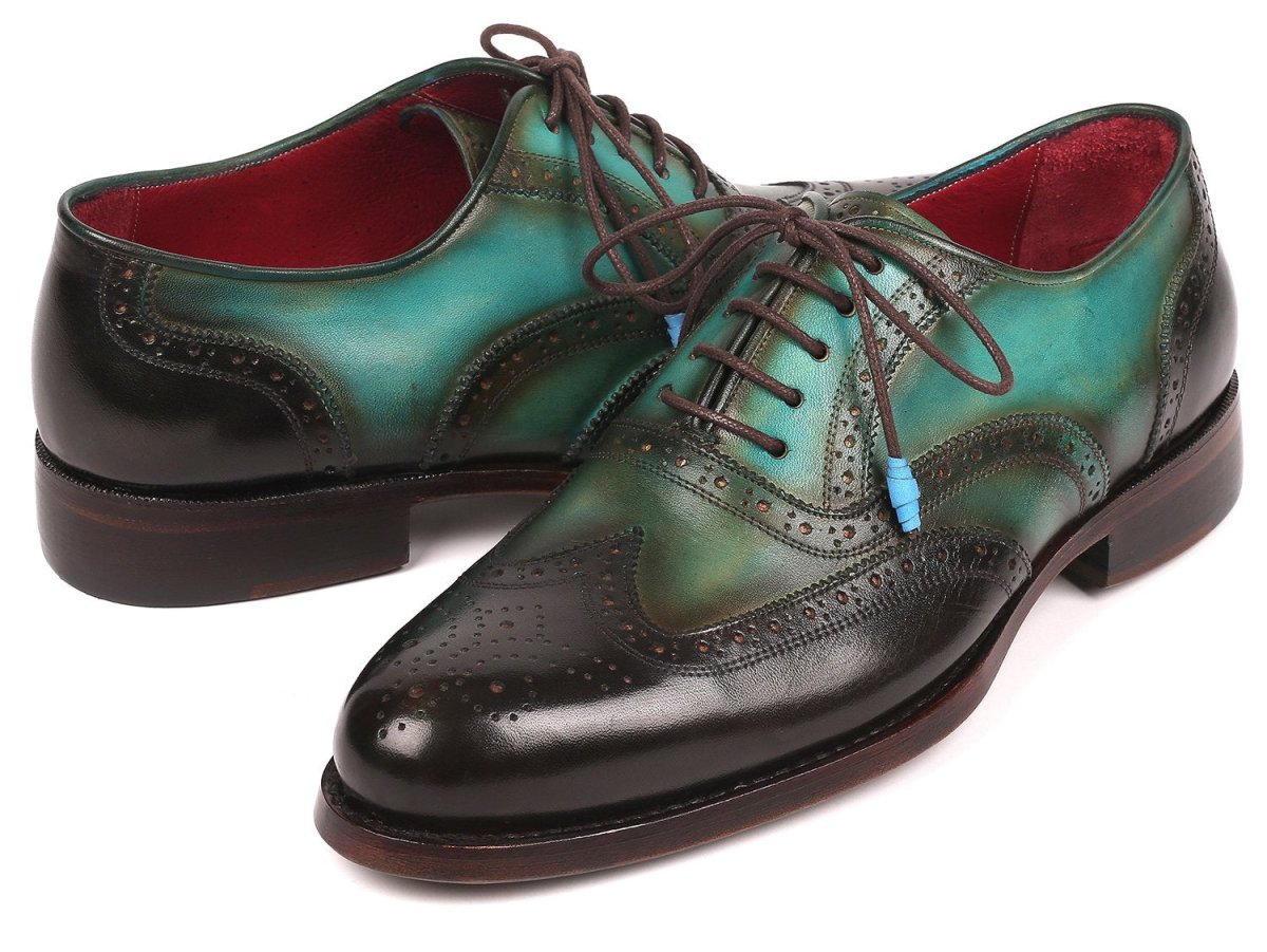 Paul Parkman WIngtip Oxfords Goodyear Welted in Brown And Green Shoes by Paul Parkman – Don't Panic Shoes