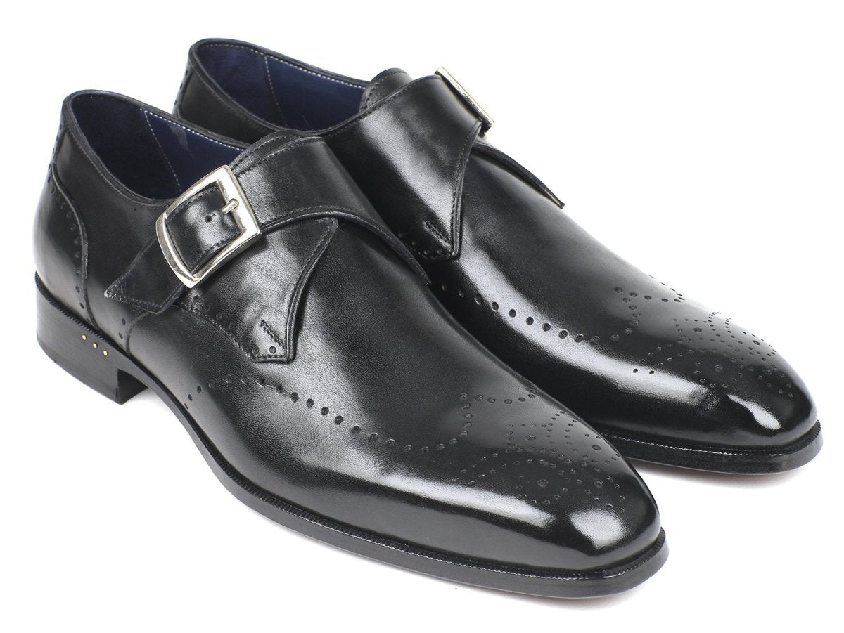 Paul Parkman Wingtip Single Monkstraps Black (Id98f54 - Blk) by Paul Parkman – Don't Panic Shoes