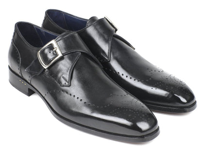 Paul Parkman Wingtip Single Monkstraps Black (Id98f54 - Blk) by Paul Parkman – Don't Panic Shoes